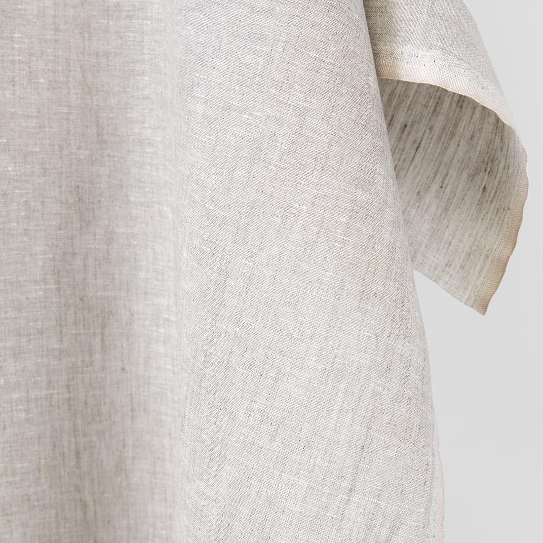 Lekka tkanina lniana melanż naturalny i biały 3 Lightweight linen fabric natural and white melange, 150cm width