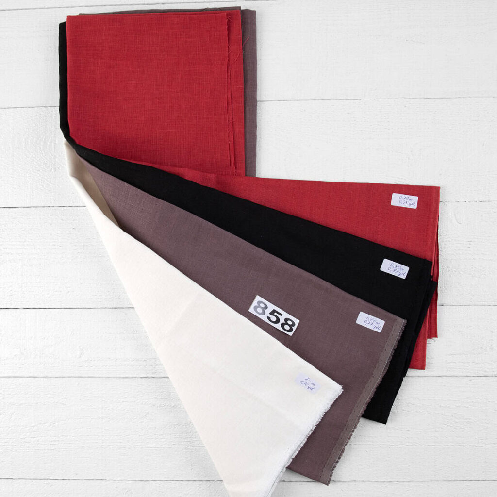 Linen Fabric Cuts, Set No. 858