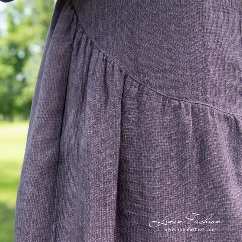 Linen dress in small delicate design