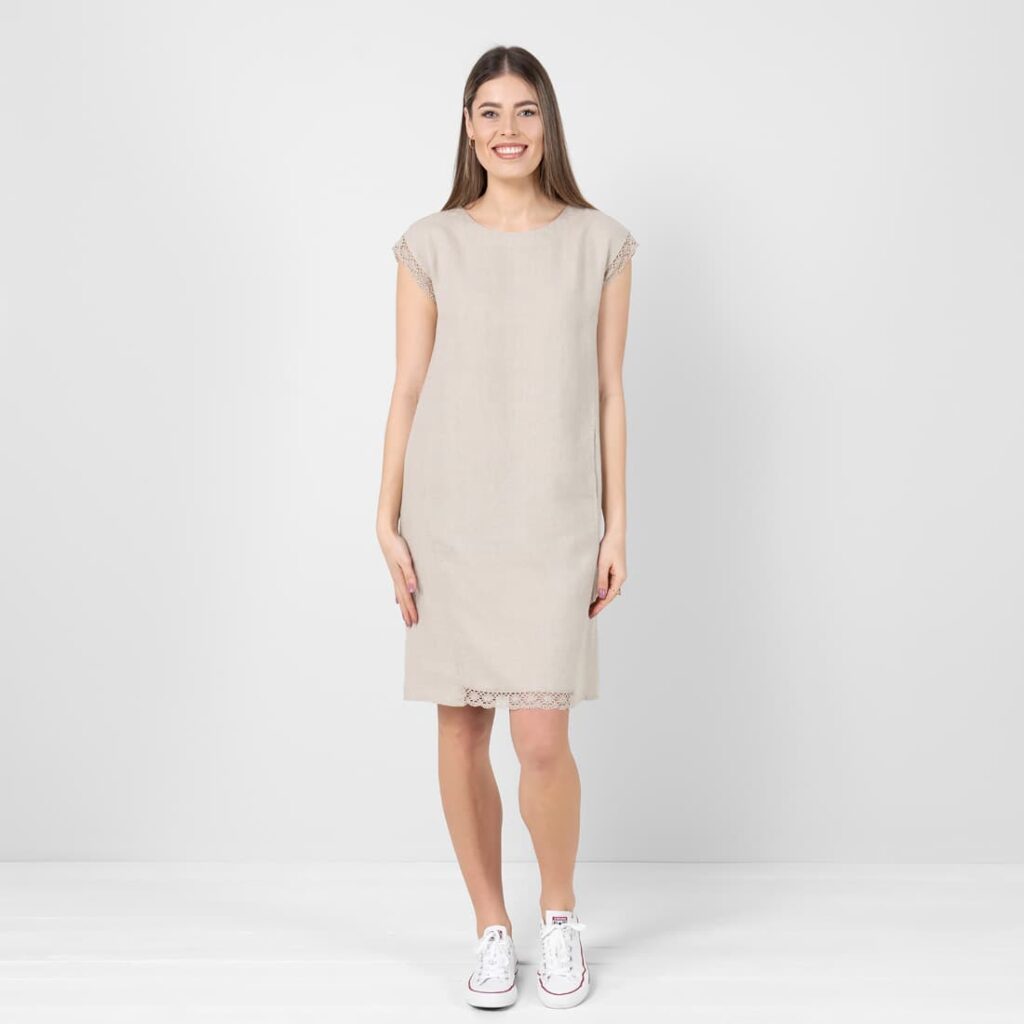 Natural linen dress