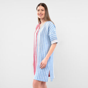 RENE Sukienka niebiesko-czerwona