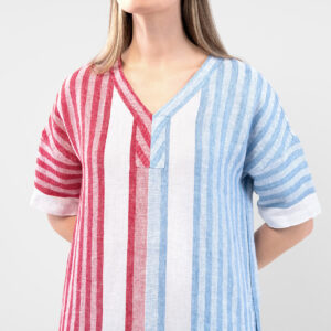 RENE Sukienka niebiesko-czerwona