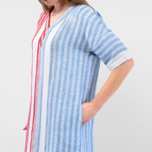 RENE Sukienka niebiesko-czerwona