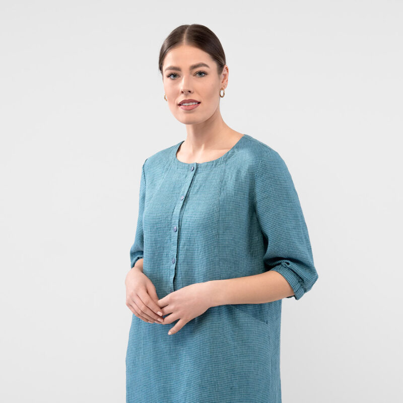 AVA Sukienka niebiesko-zielona - obrazek 4