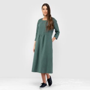 DELFINA Sukienka ciemnozielona 6 DELFINA green dress.