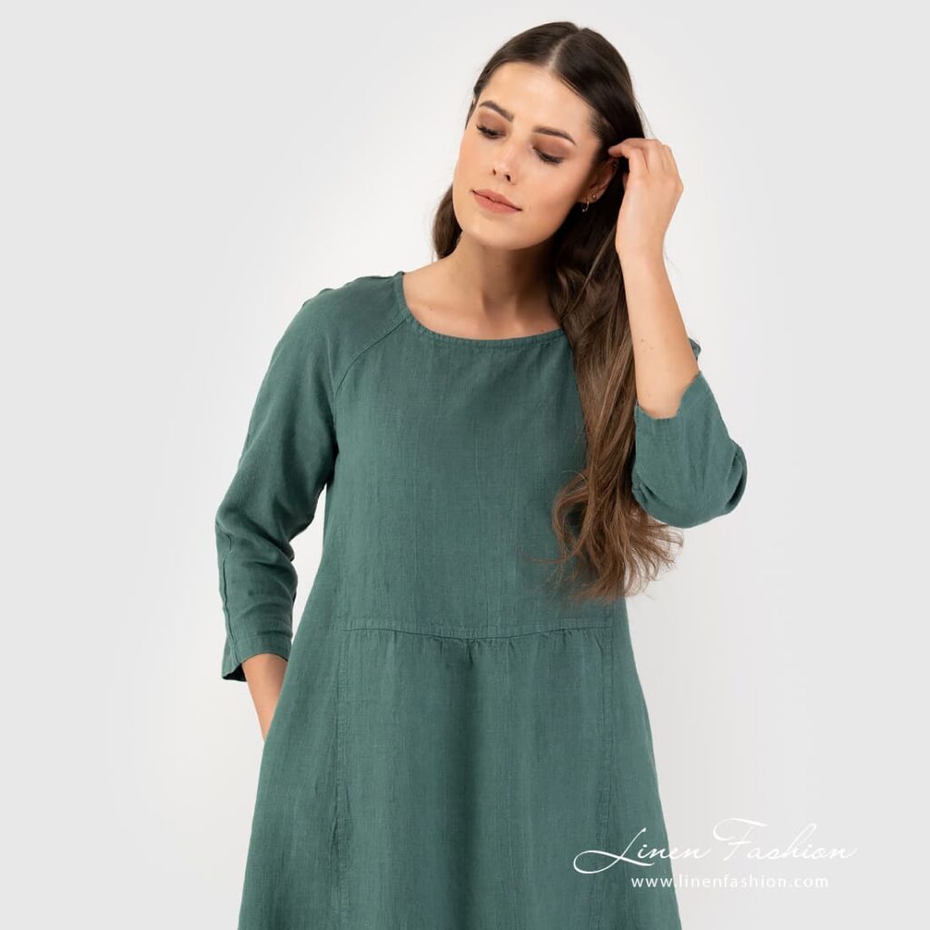 DELFINA Sukienka ciemnozielona 2 Green dress DELFINA.
