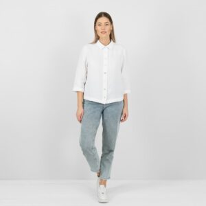 white linen shirt style blouse LOLA