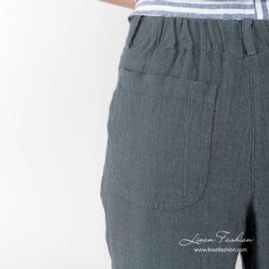 100% linen grey pants.