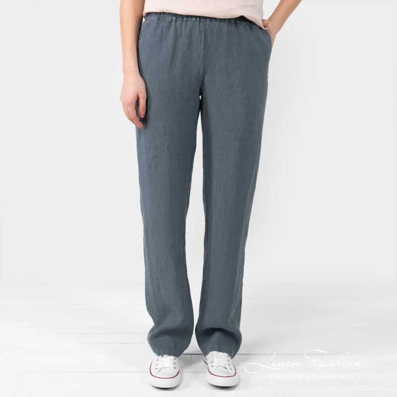 VERONA bluish grey linen pants