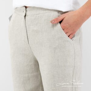 Light grey 100% linen pants.