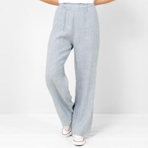 Light greyish-blue Linen Pants, comfortable leisure wear