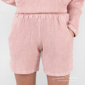 pink shorts linen cotton.