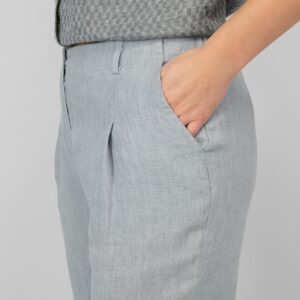 light grey linen pants with pockets