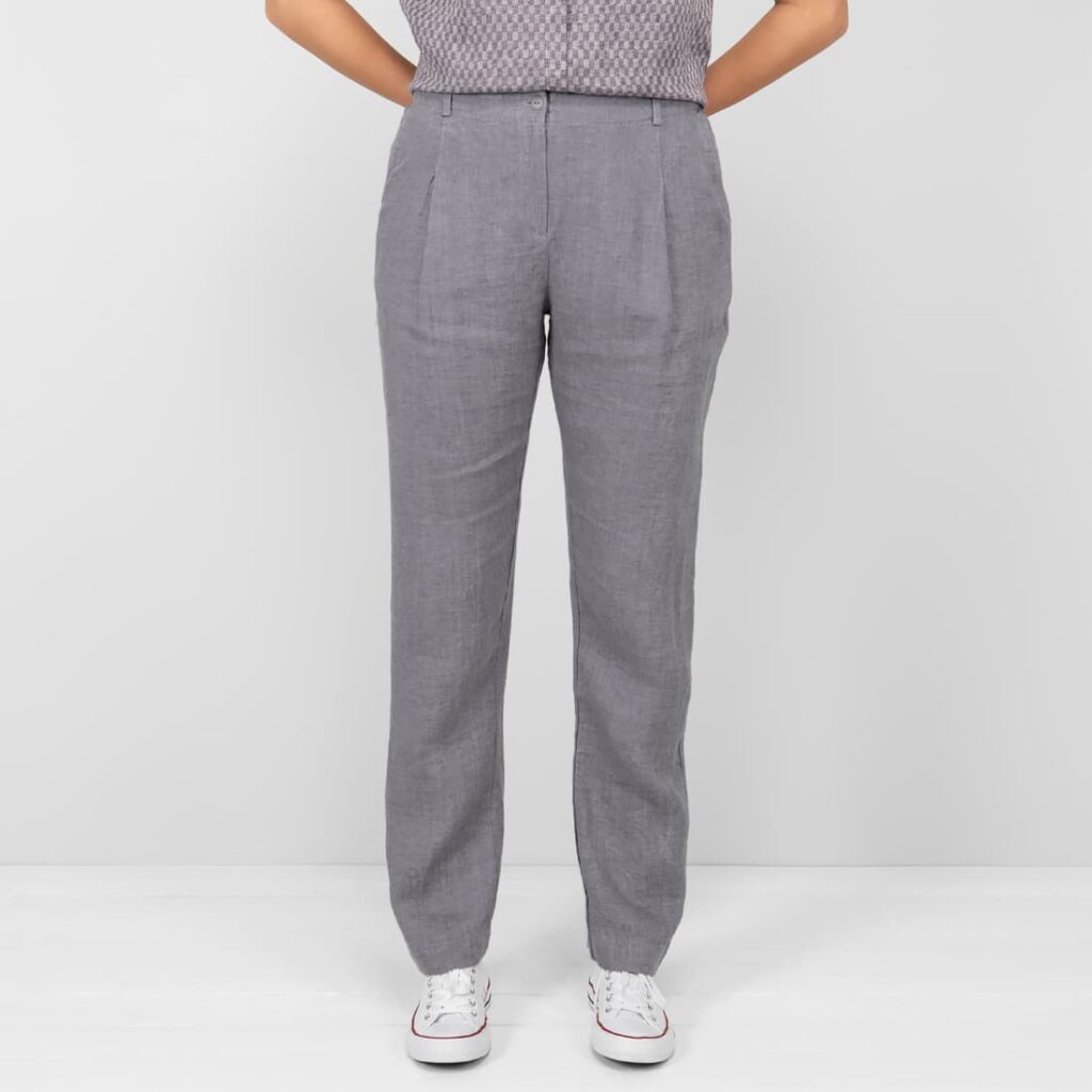 dark grey linen pants