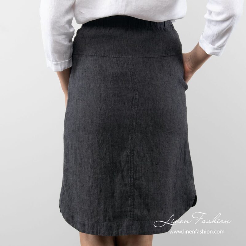 MINIS skirt of 100% linen fabric.