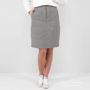 linen short skirt.