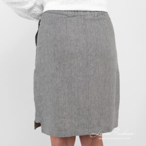 linen short skirt from backside.