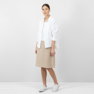 sand linen skirt