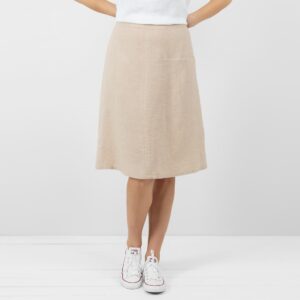 sand linen skirt washed