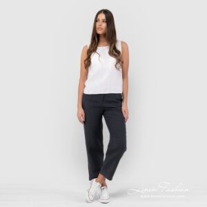 TATU white linen blouse in full size