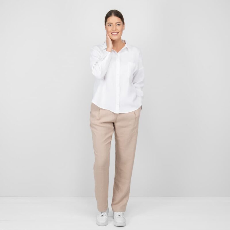 white linen shirt blouse washed