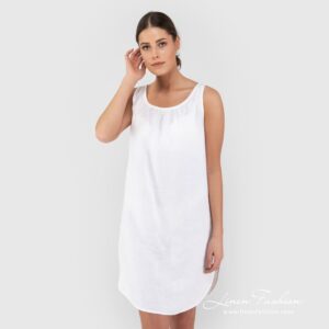 BAHAMA Nocna koszulka biała 7 BAHAMA white linen nightgown