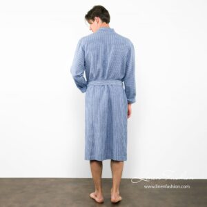 ARAS blue bathrobe of linen.