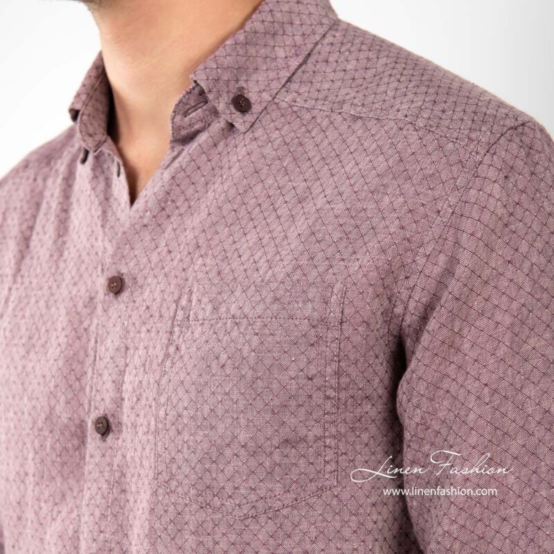 SIR violet linen shirt pocket