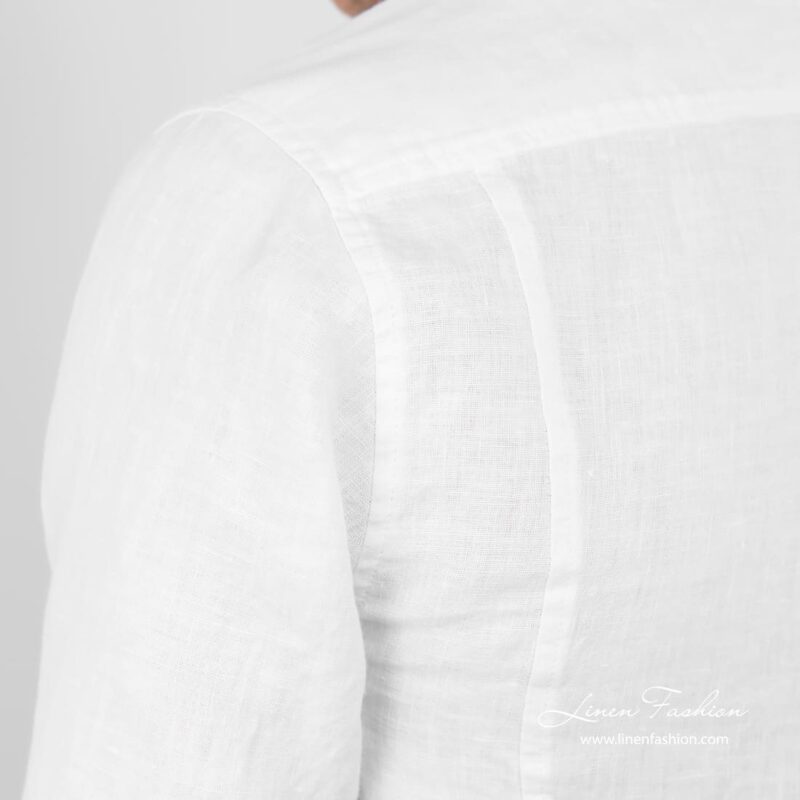 SAN MARINO white linen shirt back