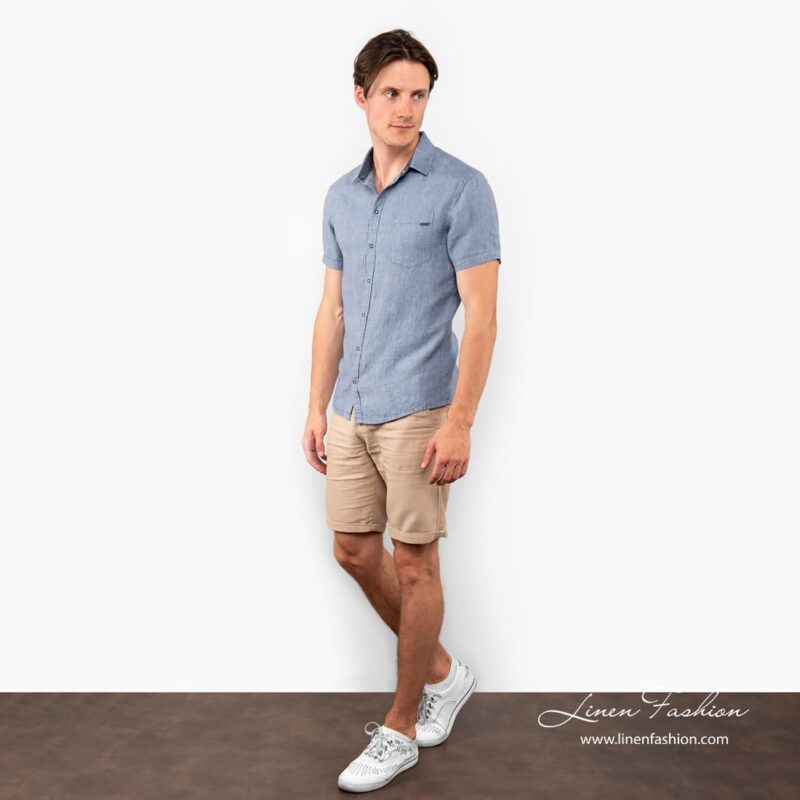 CORTO bluish linen shirt full size