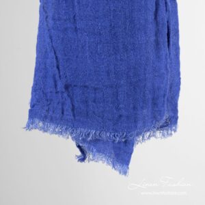 Blue colored linen shawl FINO.