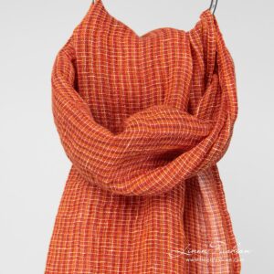 LOTTO MINI Szalik pomarańczowy 4 Linen ginger orange scarf