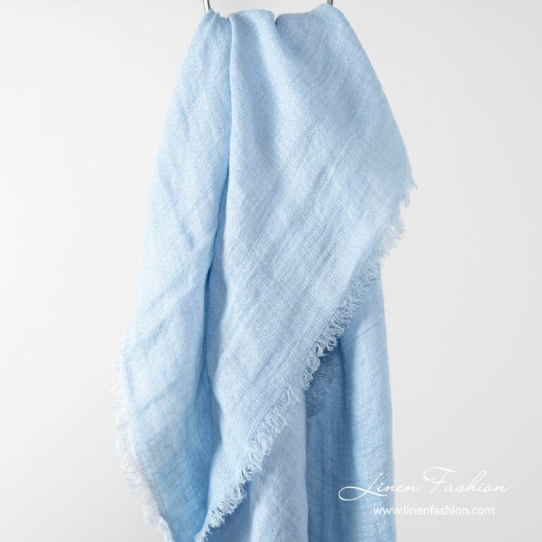 Light blue linen scarf.