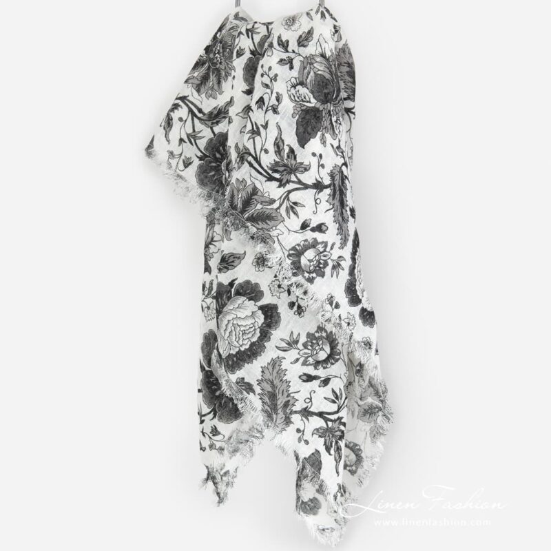 Black linen scarf.