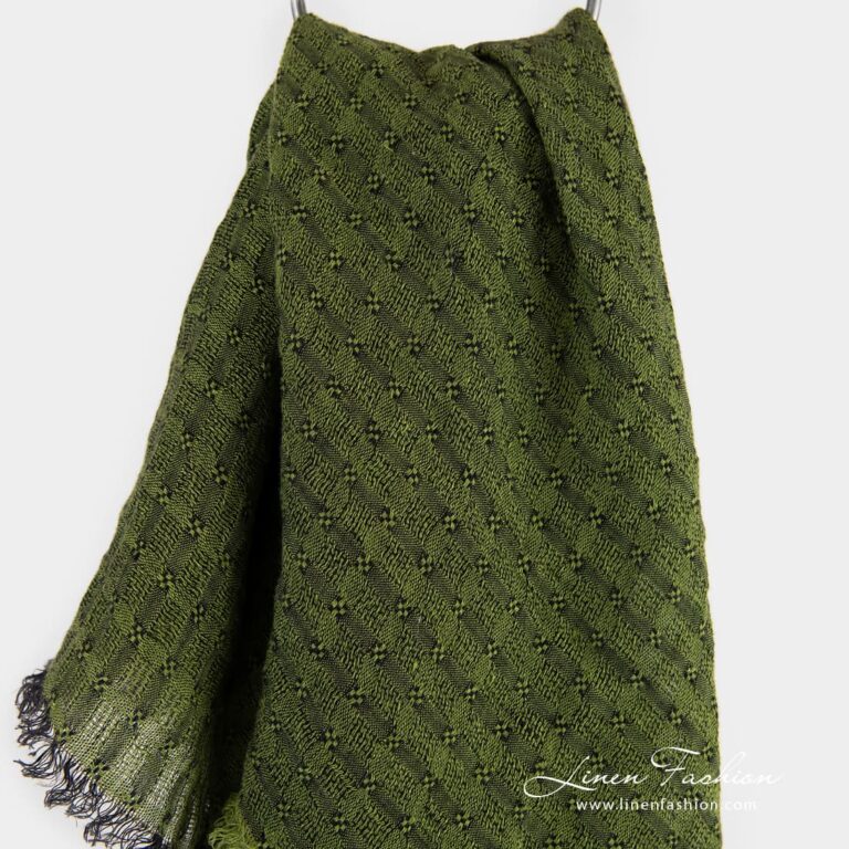 GALAXY green linen scarf