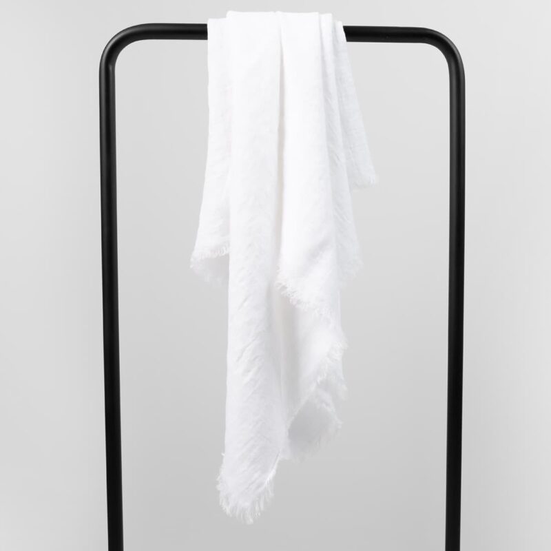 white linen scarf, optical