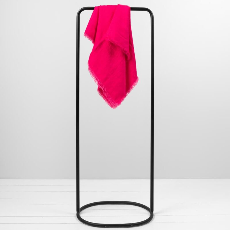 fuchsia linen scarf, washed