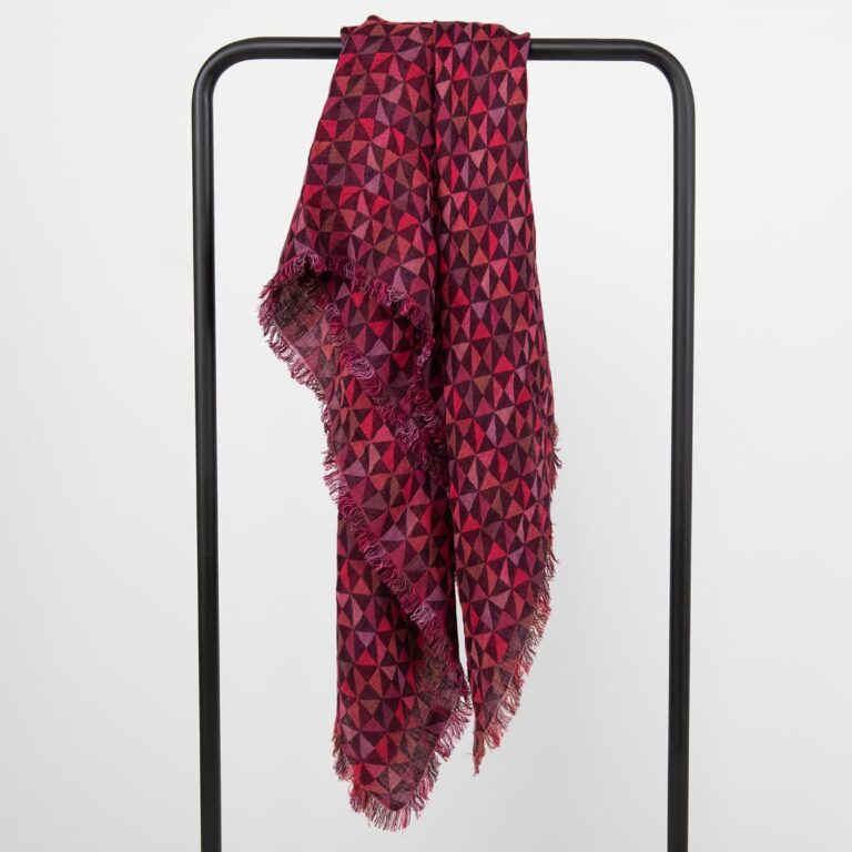 Red linen scarf