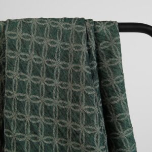 Green black linen scarf, 100% linen