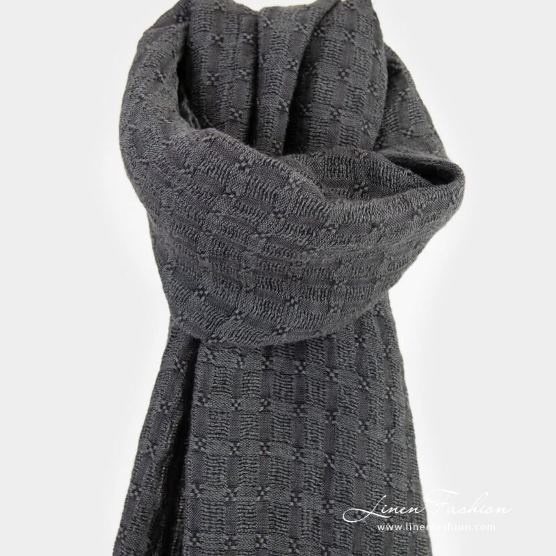 GALAXY grey linen shawl