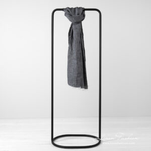 striped black shawl.