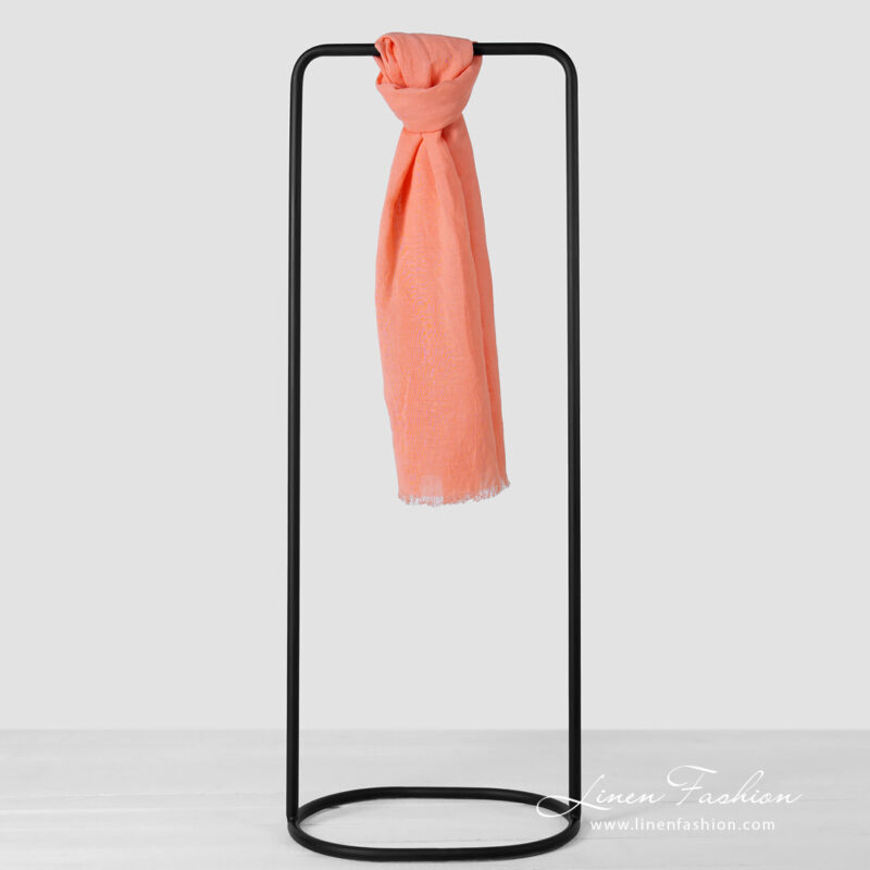 Linen cotton peach shawl.
