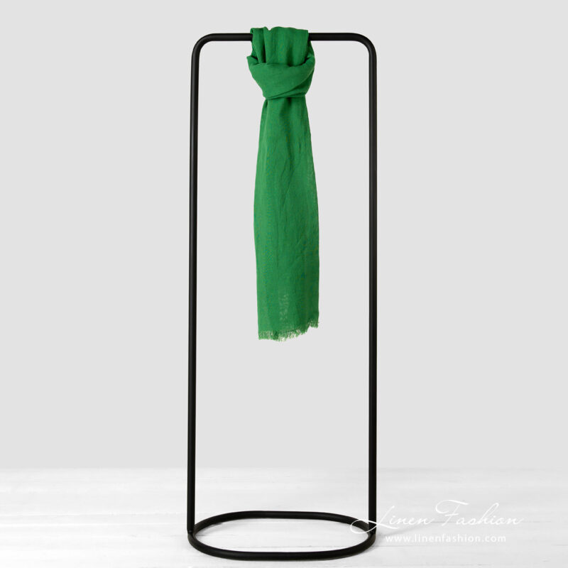 Linen cotton green shawl.
