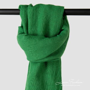 Linen cotton green shawl, gauze.