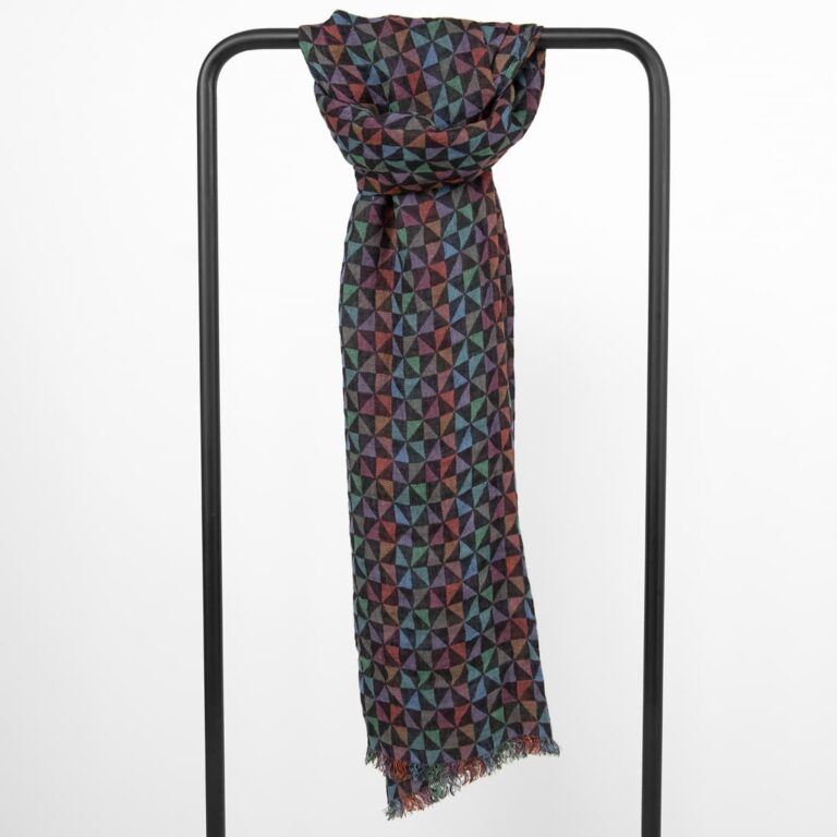 Multicolour linen shawl