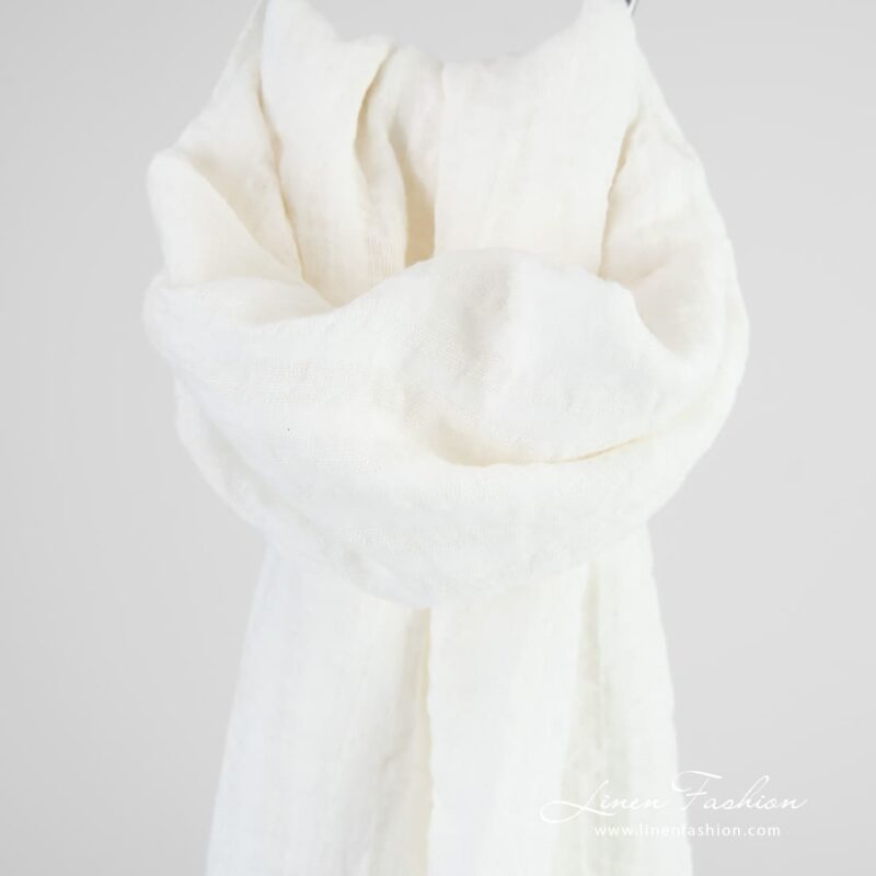 COPEN white linen shawl