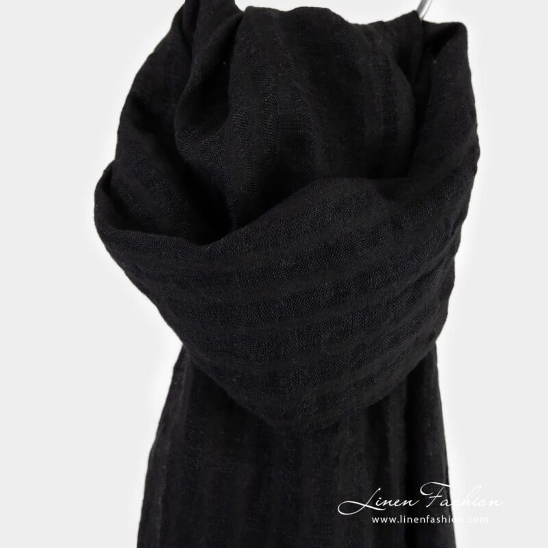 COPEN black linen shawl