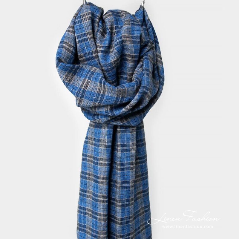ZOLO blue linen shawl