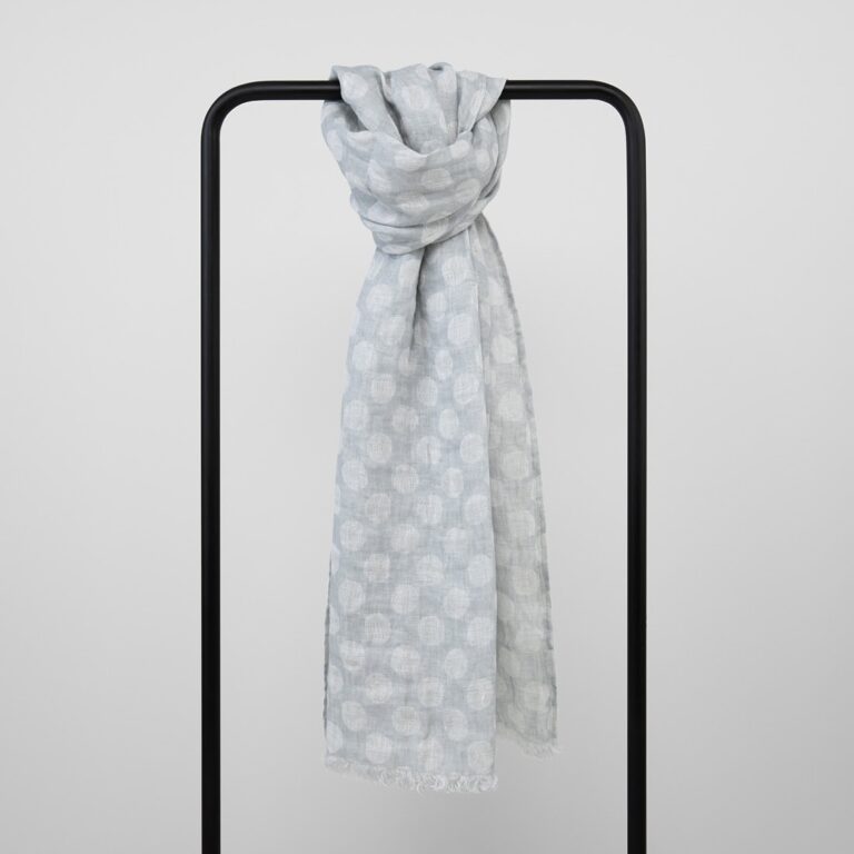 Light grey linen shawl