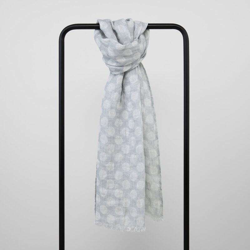 Light grey linen shawl